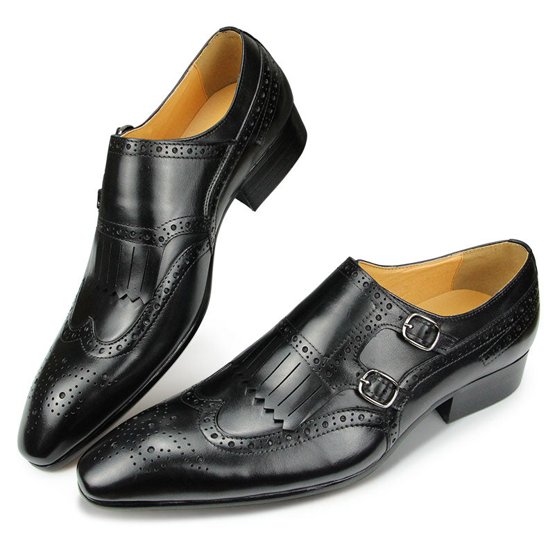 Double Monk Strap Comfortable Men's Dress Shoes | All For Me Today