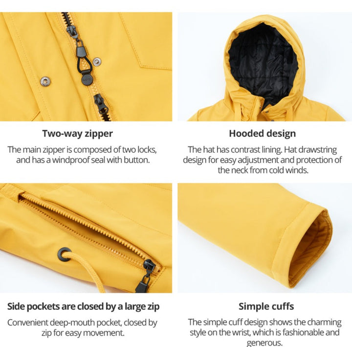 Drawstring Hood Windbreaker Women's Parka Coat | All For Me Today