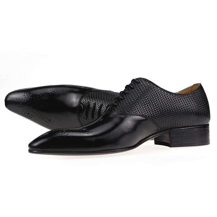 Exquisite Buckle Men's Genuine Leather Brogue Shoes | All For Me Today