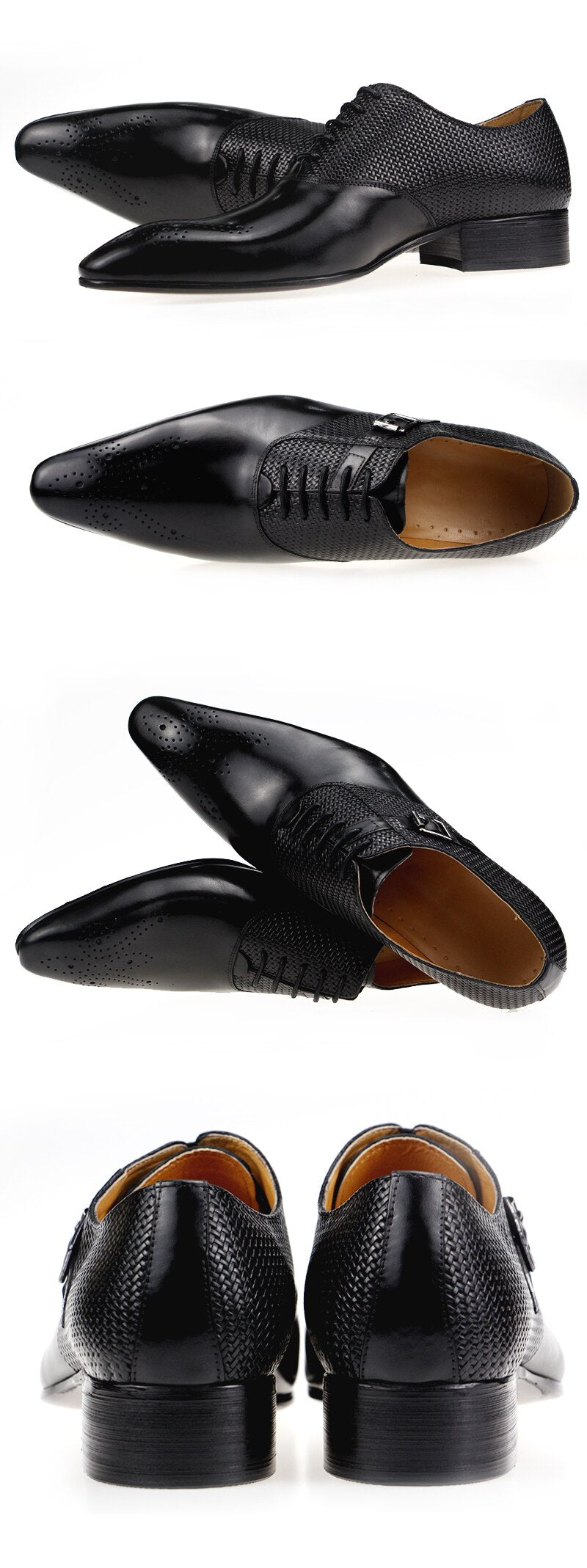 Exquisite Buckle Men's Genuine Leather Brogue Shoes | All For Me Today