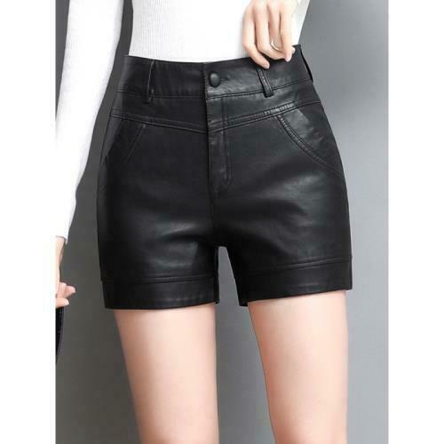 Real Lambskin Leather Pockets Mini Pants | All For Me Today