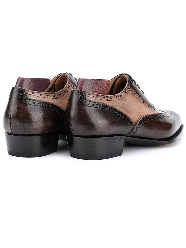 Fiddle-Back Beveled Waist Men's Dress Shoes | All For Me Today