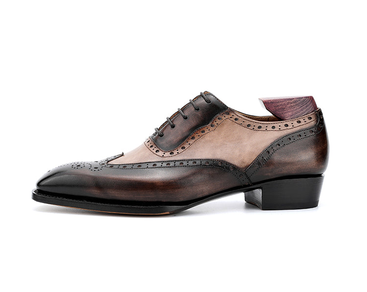 Fiddle-Back Beveled Waist Men's Dress Shoes | All For Me Today