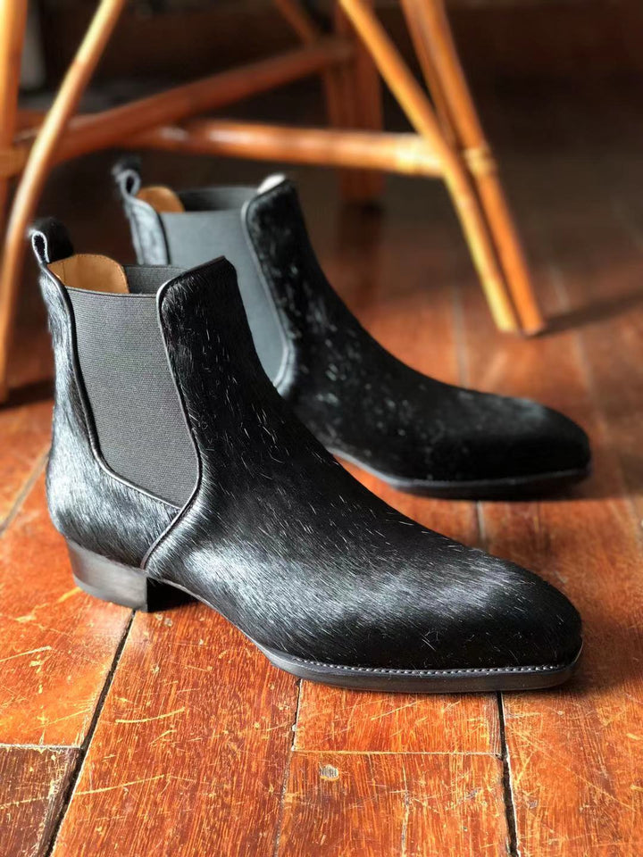 Fiddle-Back Leather Chelsea Boots | All For Me Today