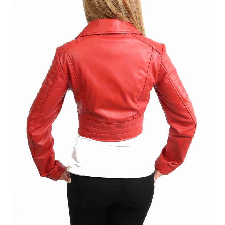 Fitted Cropped Bustier Style Women's Leather Jacket | All For Me Today