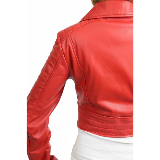Fitted Cropped Bustier Style Women's Leather Jacket | All For Me Today