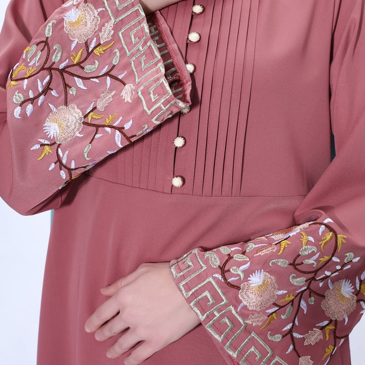 Flower Embroidery Moroccan Kaftan | All For Me Today