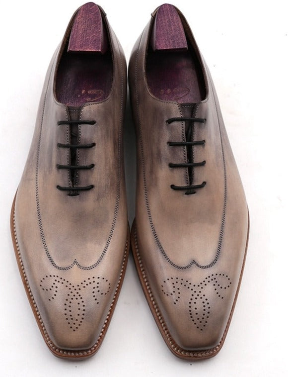 Full Grain Flat Men's Oxford Shoes | All For Me Today