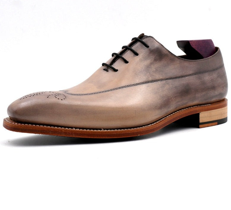 Full Grain Flat Men's Oxford Shoes | All For Me Today