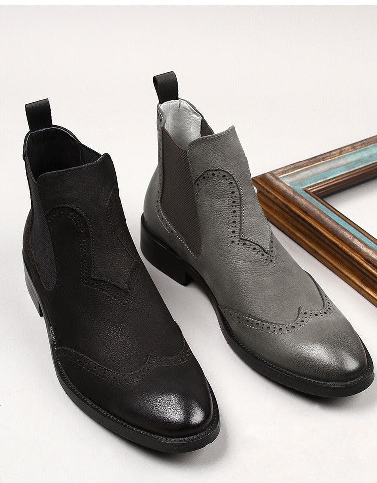 Gentlemen Vintage Leather Men's Chelsea Boots| All For Me Today