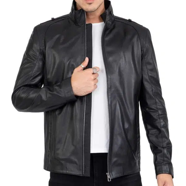 Genuine Lamb Leather Men's Long Jacket | All For Me Today