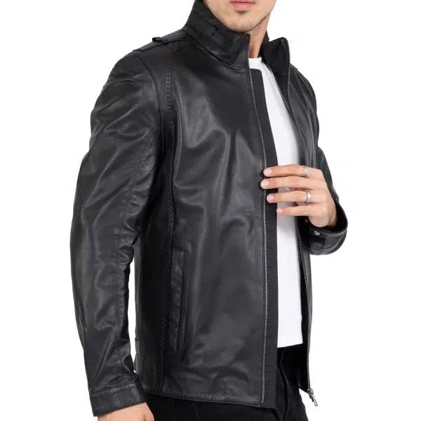 Genuine Lamb Leather Men's Long Jacket | All For Me Today