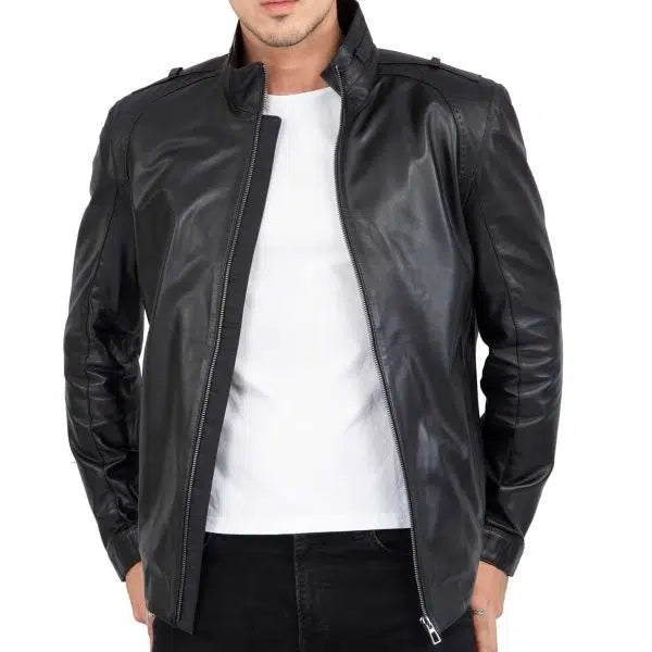 Genuine Lamb Leather Men's Long Jacket | All For Me Today