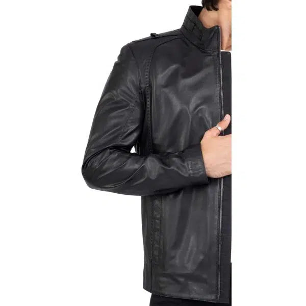 Genuine Lamb Leather Men's Long Jacket | All For Me Today