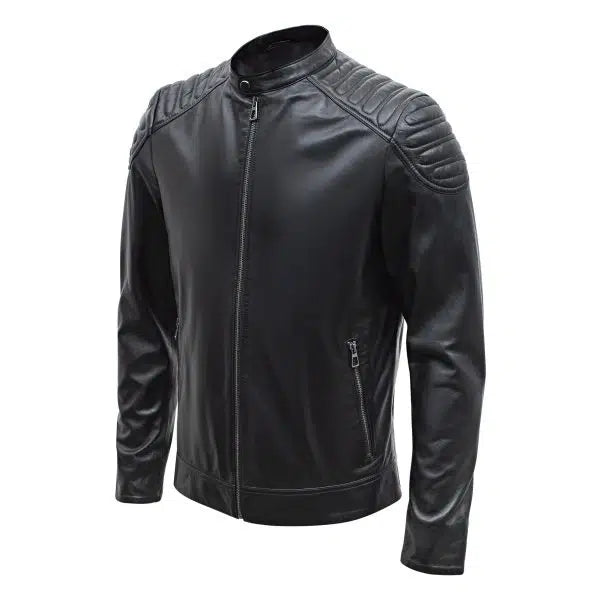 Genuine Real Black Leather Men's Slim Fit Jacket | All For Me Today