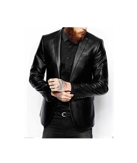 Genuine Sheepskin Leather Men's Blazer | All For Me Today