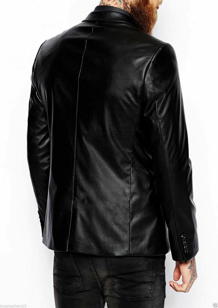 Genuine Sheepskin Leather Men's Blazer | All For Me Today