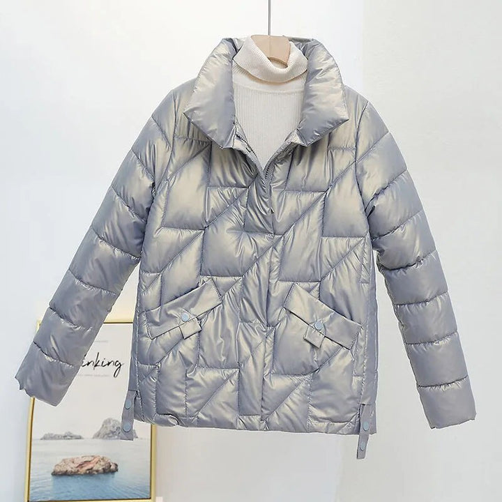 Glossy Down Short Cotton Women's Parka All For Me Today