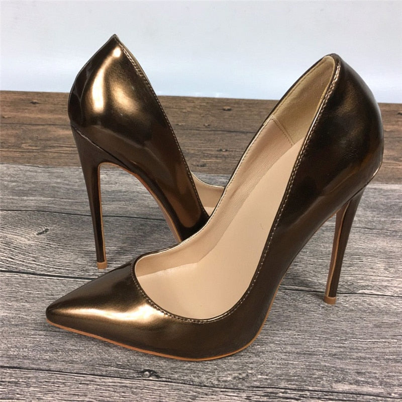 Glossy Patent Women's Stiletto Pumps | All For Me Today