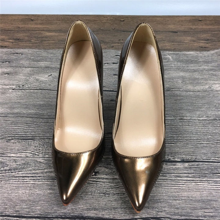 Glossy Patent Women's Stiletto Pumps | All For Me Today