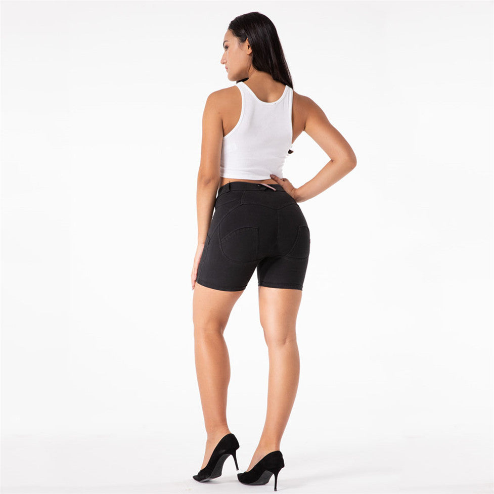 Mid Waisted Bum Lifting Women's Stretch Shorts| All For Me Today