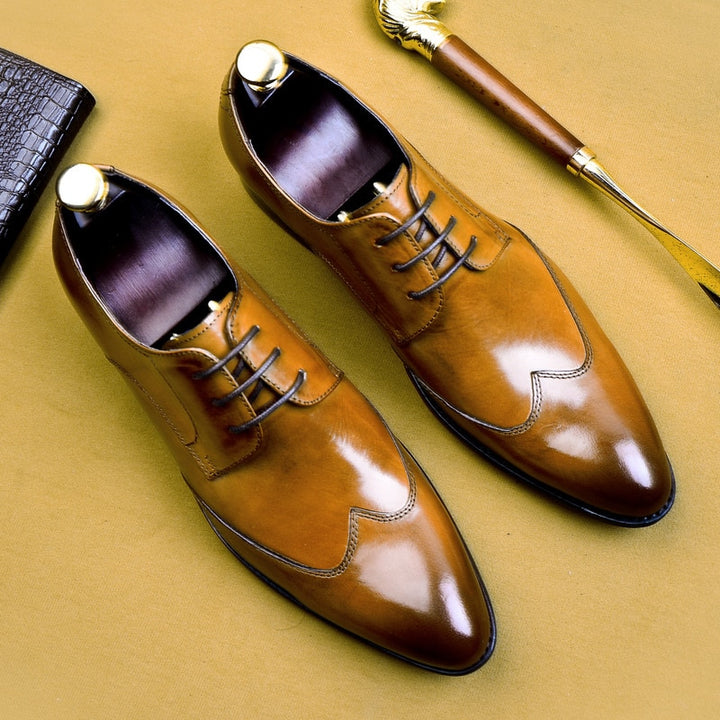 Lace-up Full Grain Leather Men's Oxford Shoes| All For Me Today