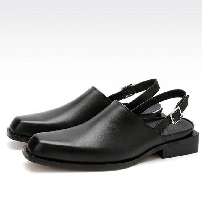 Square Toe Men's Genuine Leather Sandals| All For Me Today