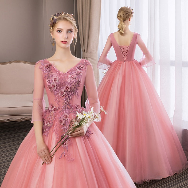 Flowers Debutante Quinceanera Dress| All For Me Today