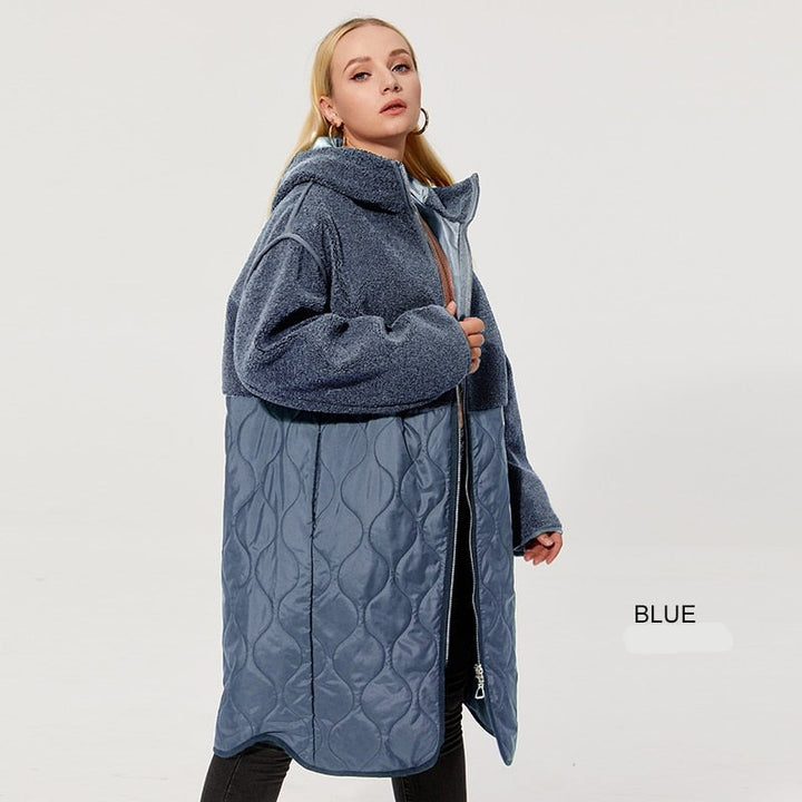 Faux Fur Down Parka Women's Hooded Coat