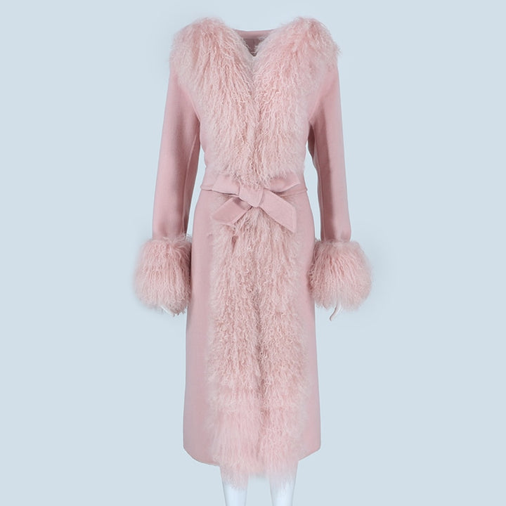 Perfect Opportunity Women's Cashmere Fur Coat| All For Me Today