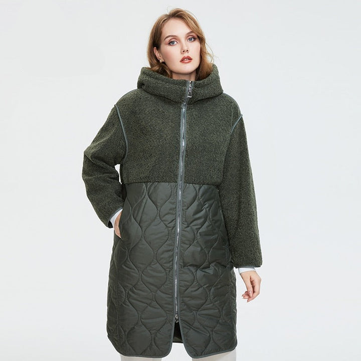 Faux Fur Down Parka Women's Hooded Coat