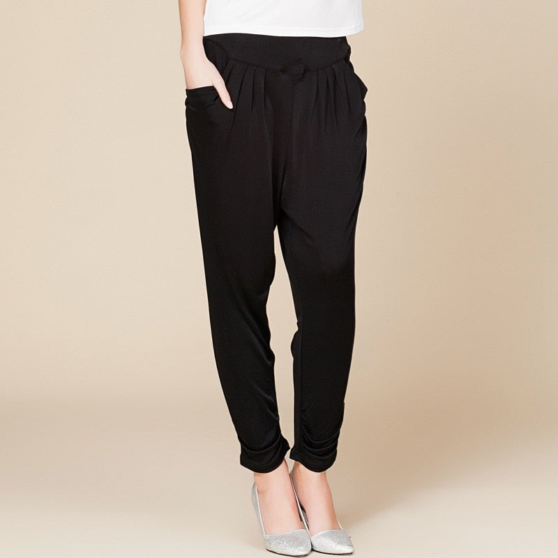 Mid Waist Real Silk women's Harem Pants| All For Me Today