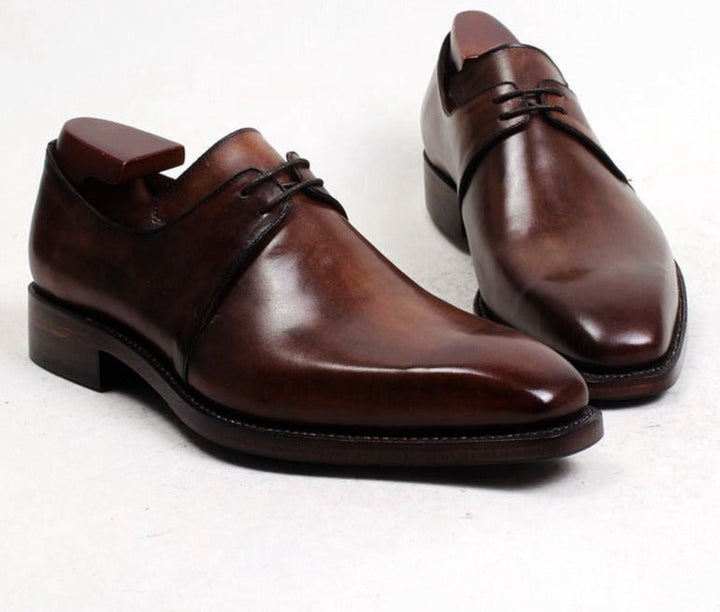 Handmade Calf Leather Men's Derby Shoes | All For Me Today