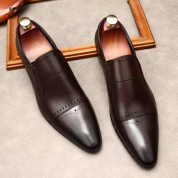 Handmade Pointed Toe Man's Slip on Shoes | All For Me Today