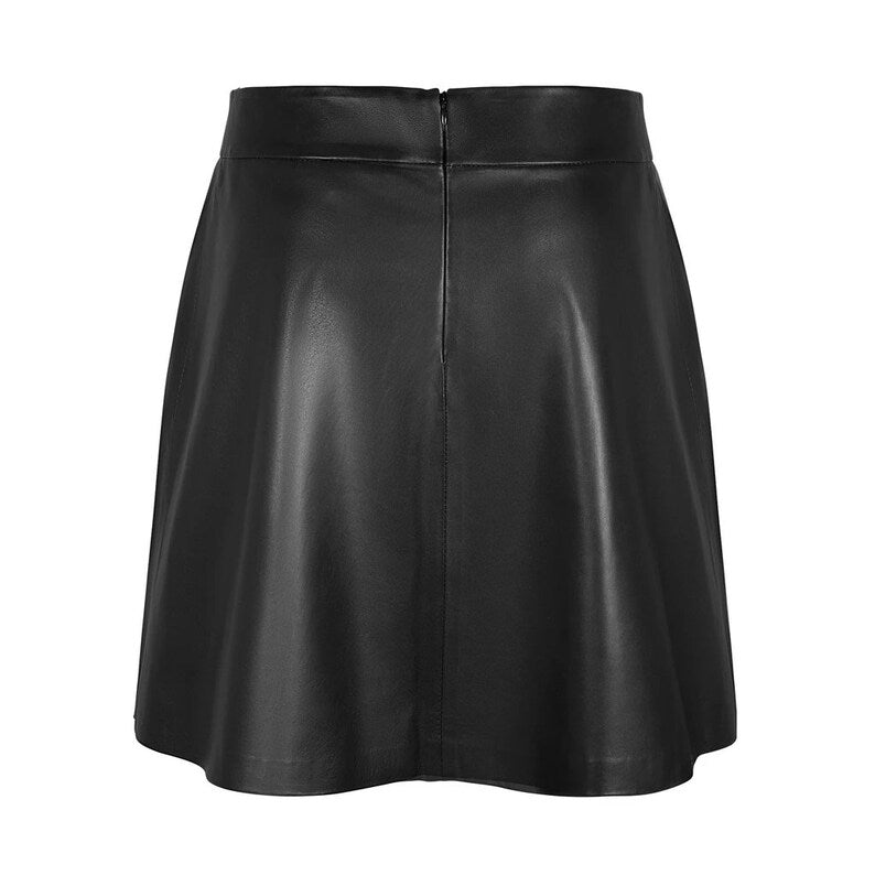 Handmade Soft And Smooth Leather Women's Mini Skirt | All For Me Today