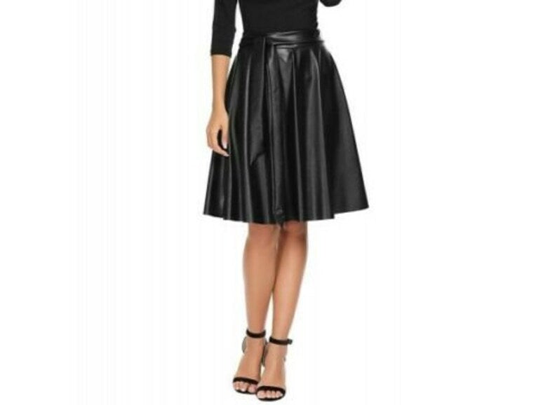 Genuine Lambskin Leather Women's Knee Skirt| All For Me Today