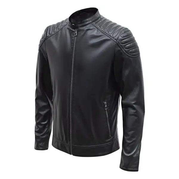 Genuine Real Black Leather Men's Slim Fit Jacket| All For Me Today