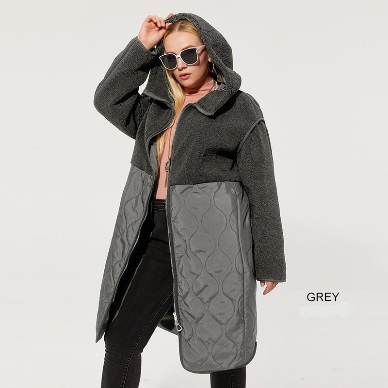 Faux Fur Down Parka Women's Hooded Coat| All For Me Today