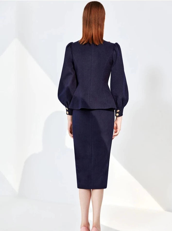 High End Wool Tweed Women's President Skirt Suit| All For Me Today