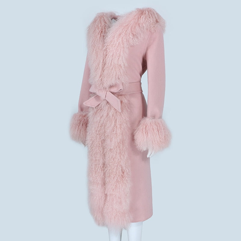 Perfect Opportunity Women's Cashmere Fur Coat| All For Me Today