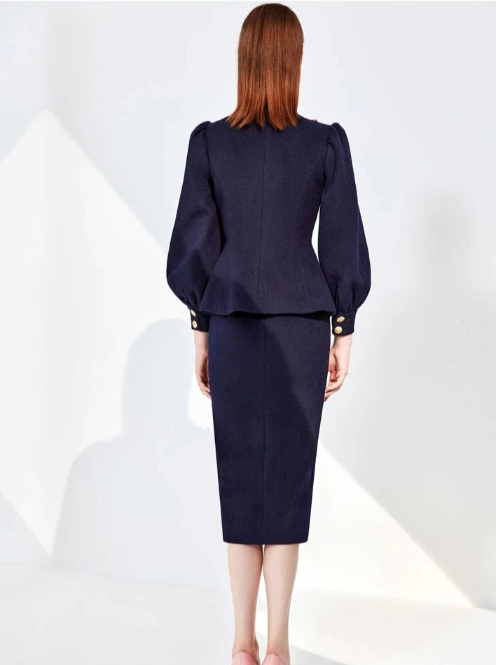 High End Wool Tweed Women's President Skirt Suit | All For Me Today