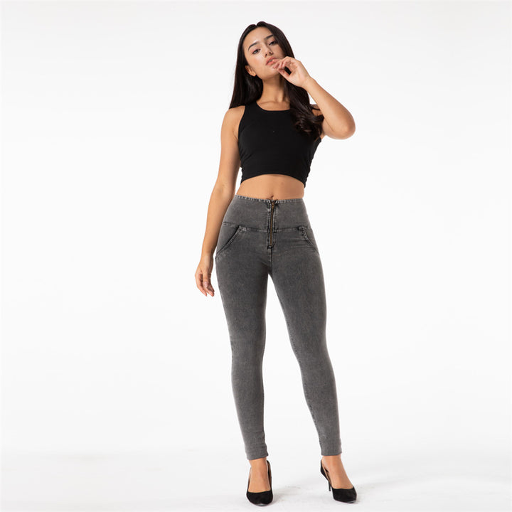 High Waist Women's Zipper Fly Denim Jeans Pants | All For Me Today