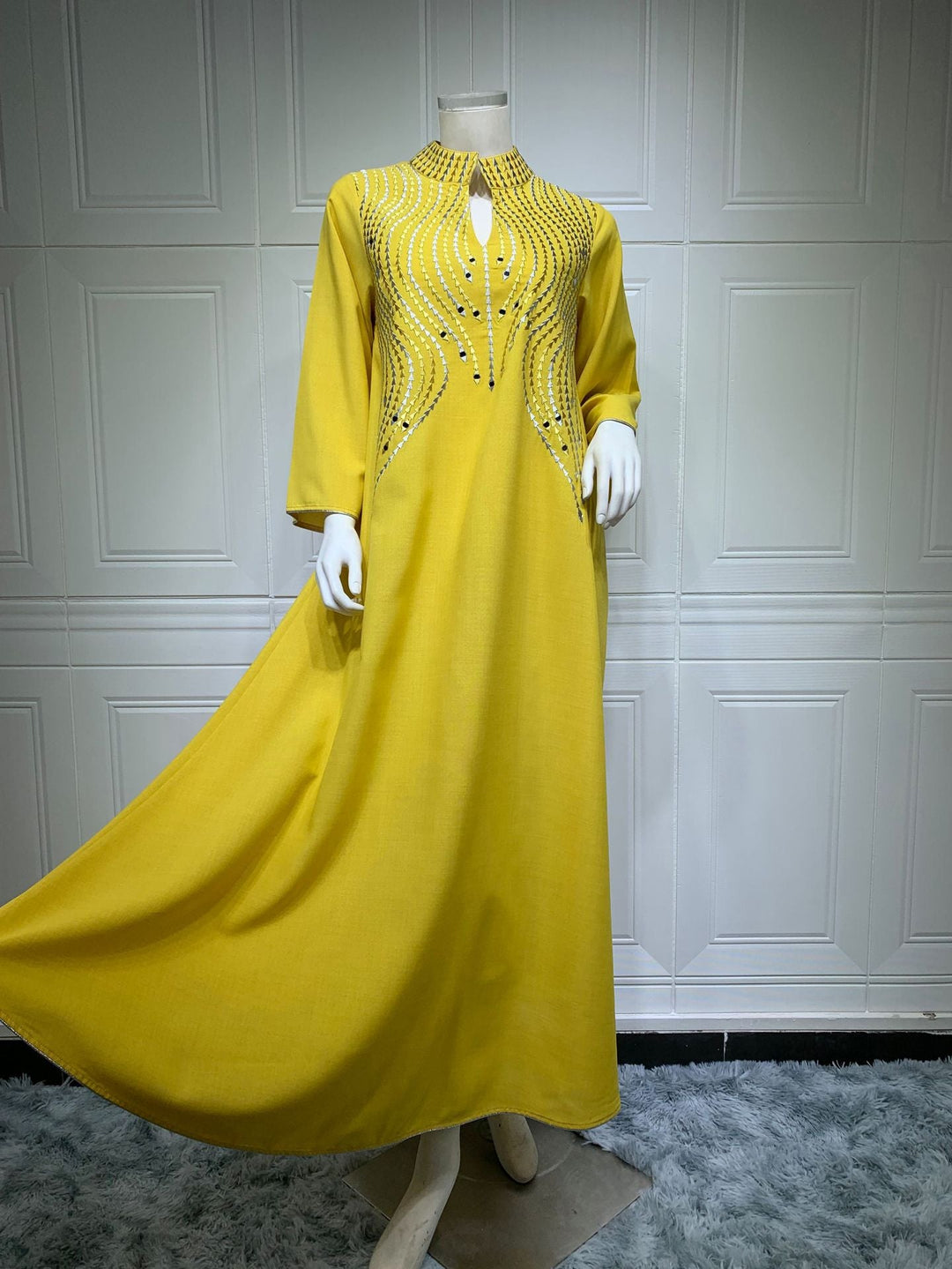 Imitation Linen Women Jalabiya Kaftan Abaya| All For Me Today