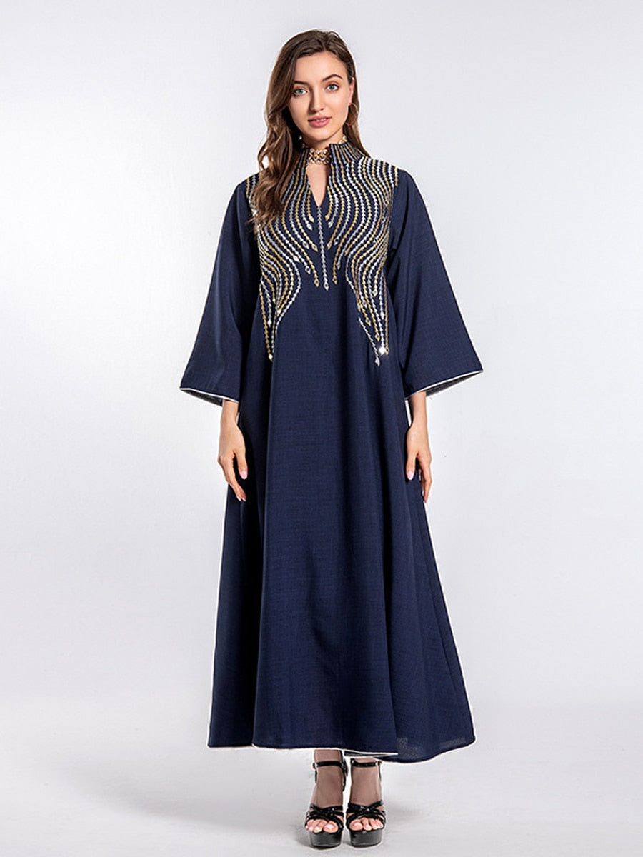 Imitation Linen Women Kaftan Abaya | All For Me Today