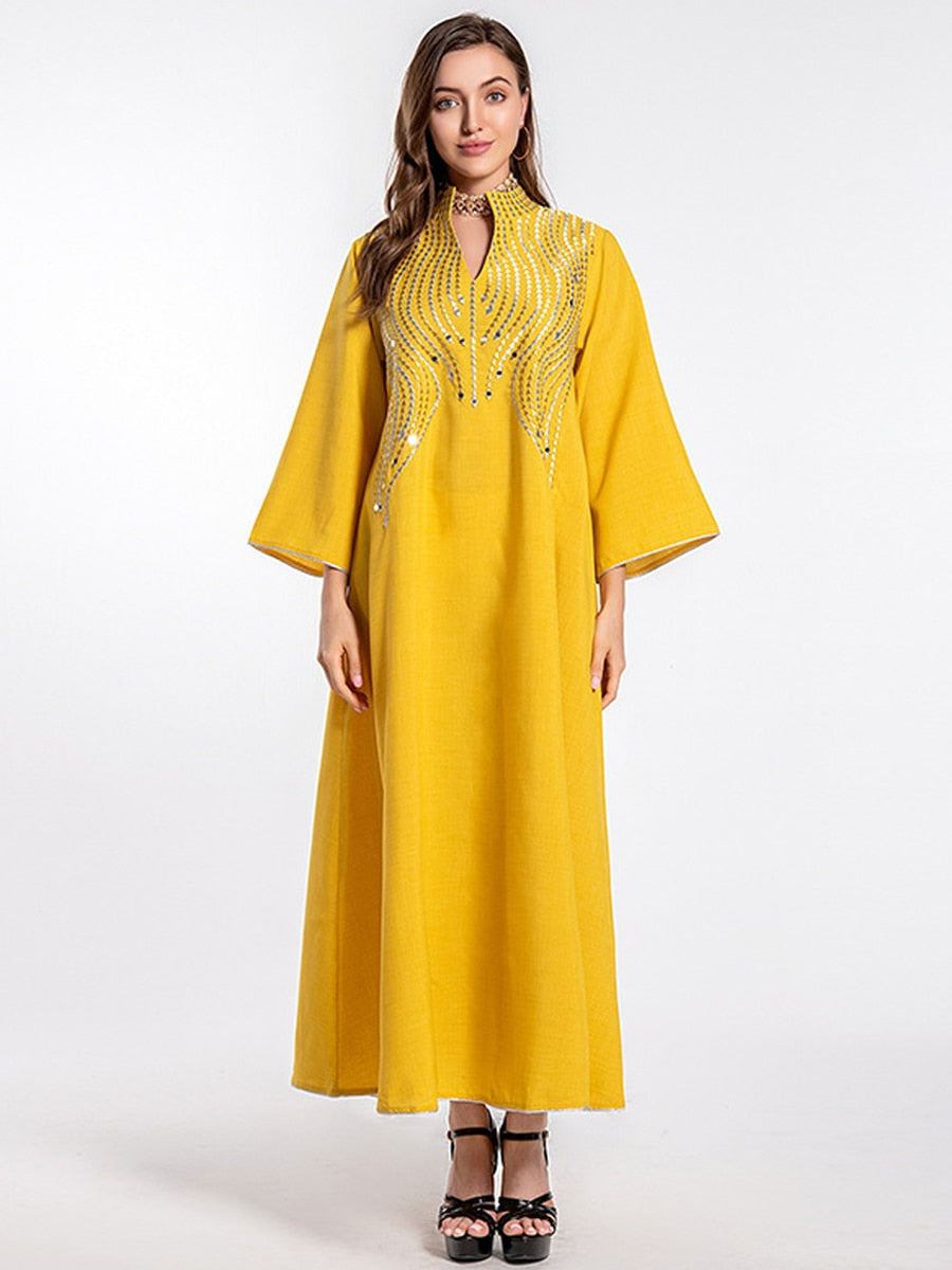 Imitation Linen Women Kaftan Abaya | All For Me Today