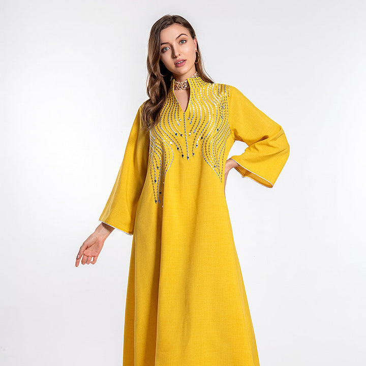 Imitation Linen Women Kaftan Abaya | All For Me Today