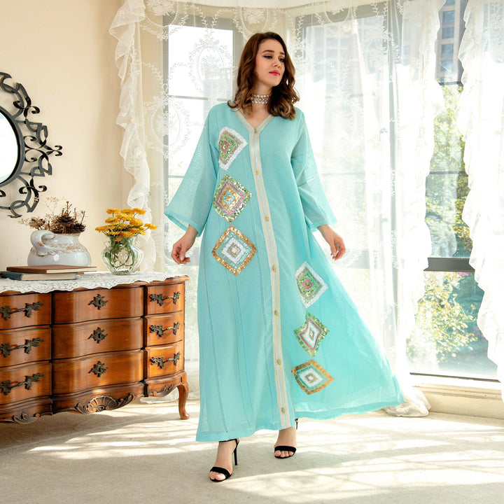 Imitation Linen Women's Moroccan Kaftan | All For Me Today