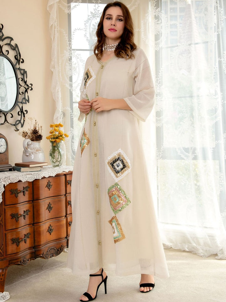 Imitation Linen Women's Moroccan Kaftan | All For Me Today