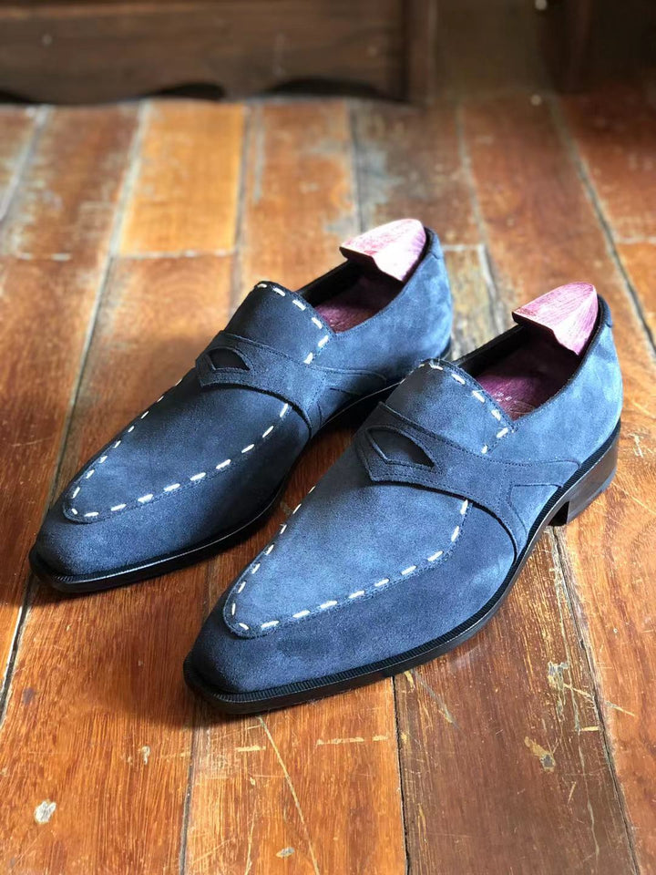 Italian Design Suede Leather Men's Loafer Shoes| All For Me Today