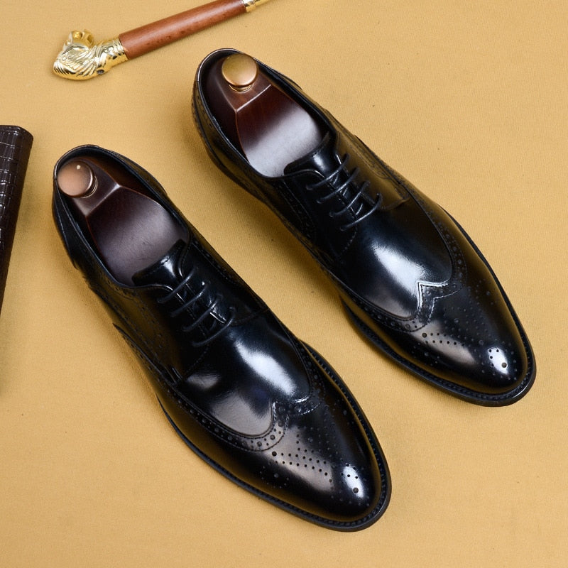 Italian Genuine Leather Handmade Men's Oxford Shoes | All For Me Today
